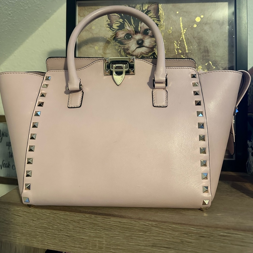 Valentino Studded Pink 2 way Bag
